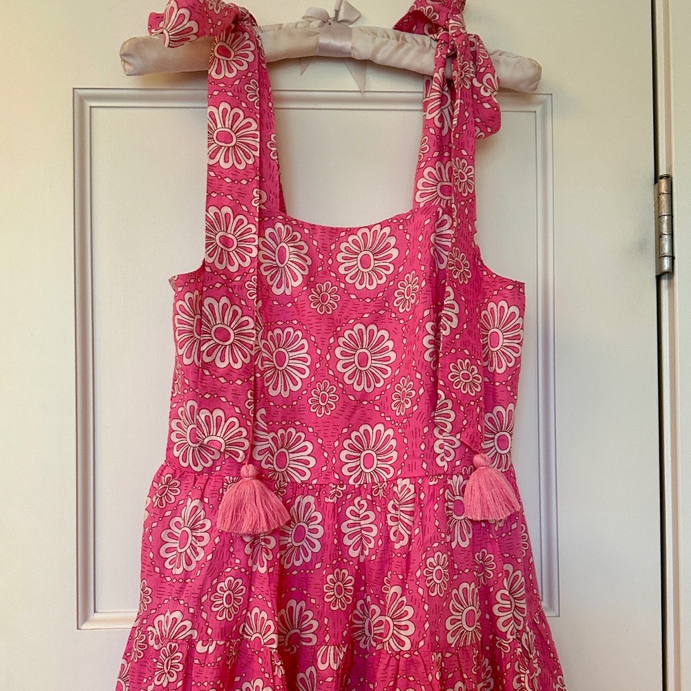 🌸Mille Kiara Pink Daisy Tiered Floral Mini Dress - XS- Extra Small - NWT🌸 - Picture 3 of 8